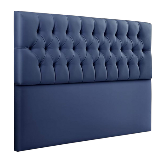 Cabecero Rombos Con Pata Azul Sintético