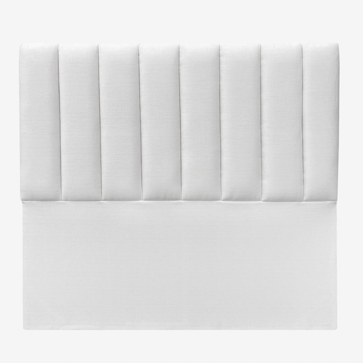 Cabecero Paneles Verticales Con Pata Blanco Tela