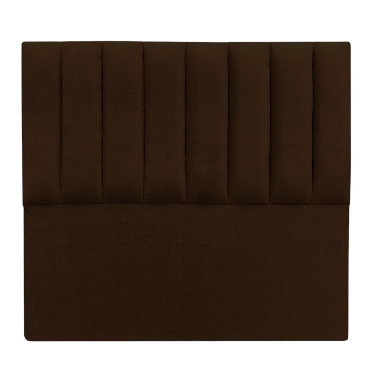 Cabecero Paneles Verticales Con Pata Chocolate Tela