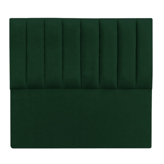 Cabecero Paneles Verticales Con Pata Esmeralda Tela