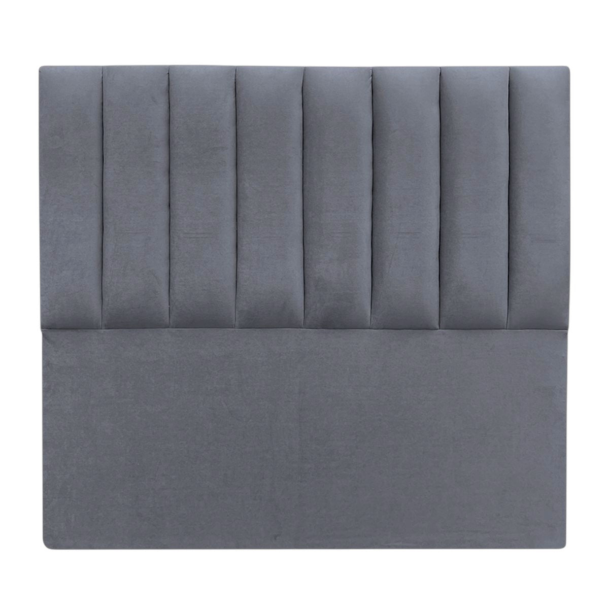 Cabecero Paneles Verticales Con Pata Gris Tela