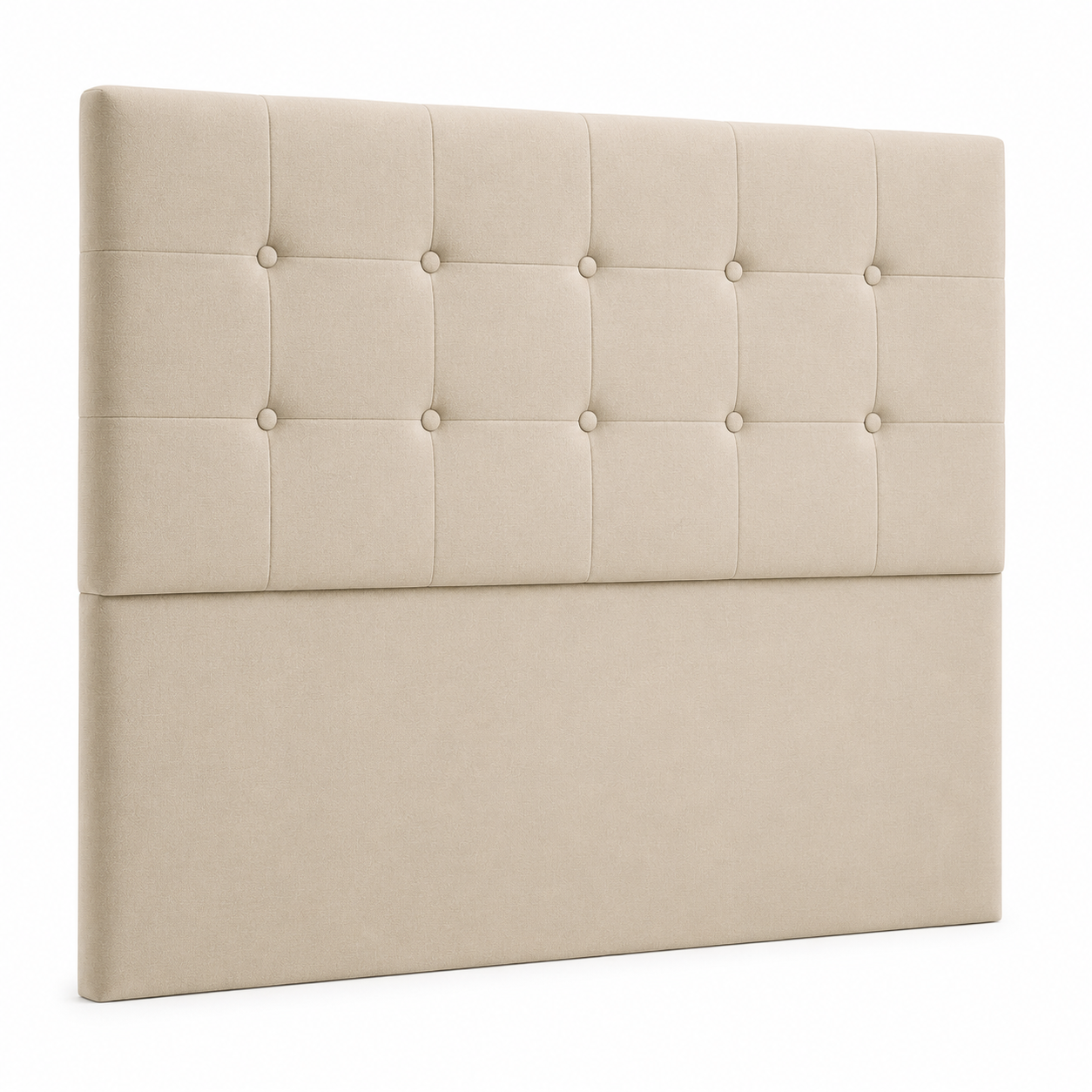 Cabecero Cuadros Con Pata Beige Tela
