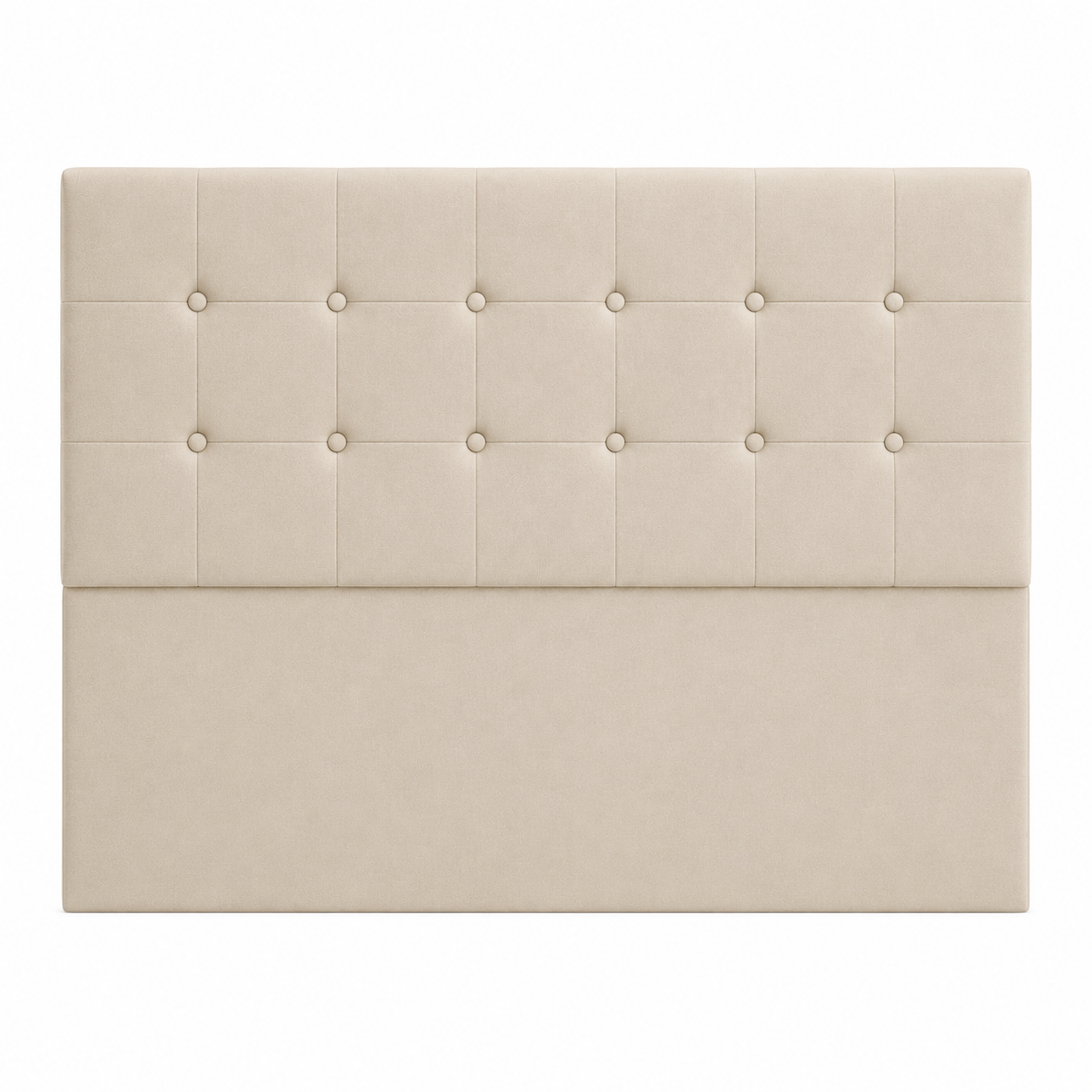 Cabecero Cuadros Con Pata Beige Tela