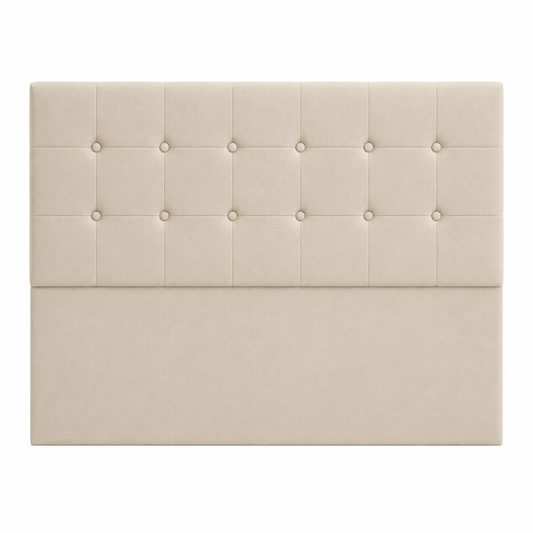 Cabecero Cuadros Con Pata Beige Tela