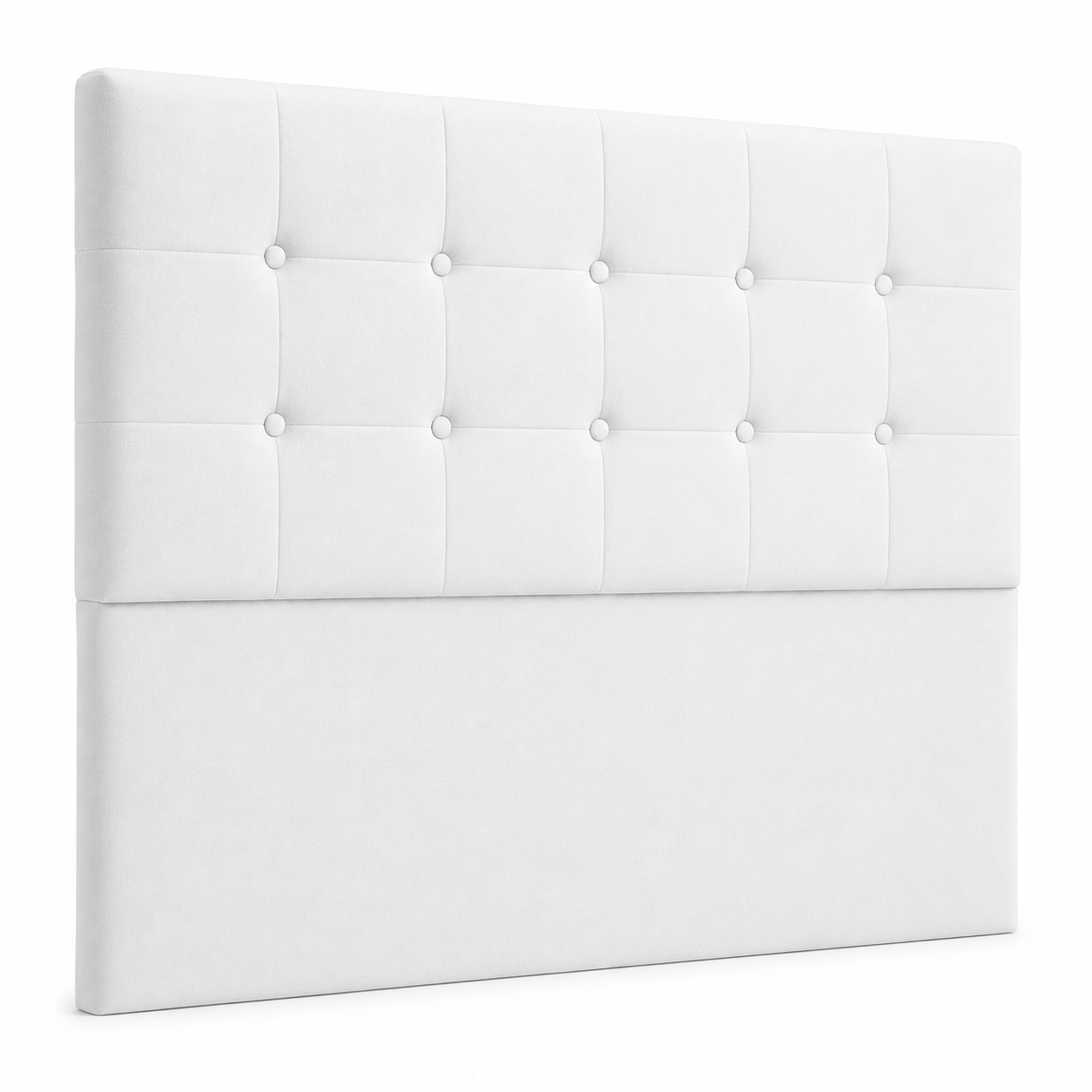 Cabecero Cuadros Con Pata Blanco Tela