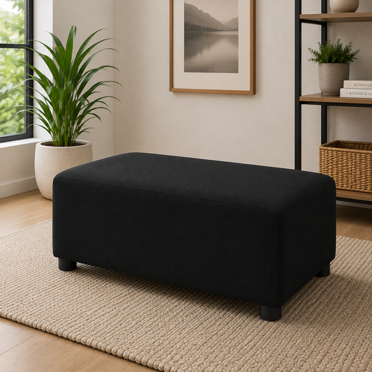 Puff Decorativo 80x40 Negro