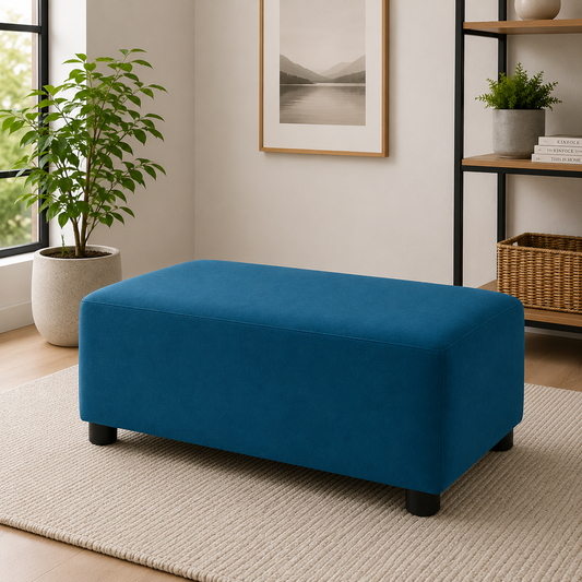 Puff Decorativo 80x40 Turquesa