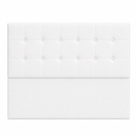 Cabecero Cuadros Con Pata Blanco Tela