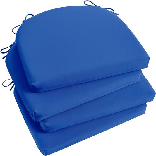 Cojín Para Silla Semi Redondo Azul