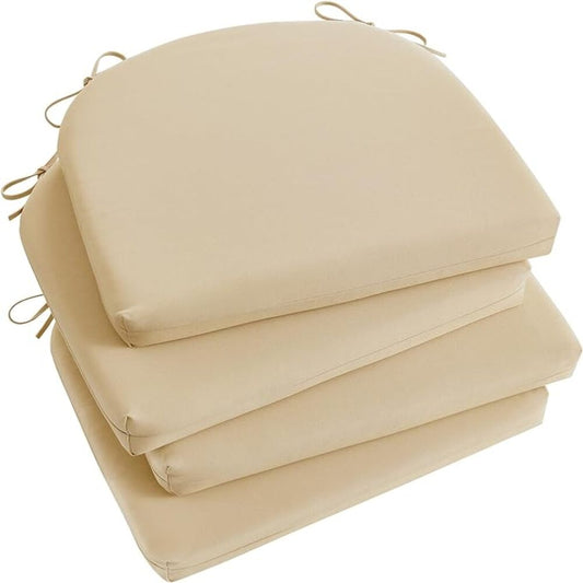 Cojín Para Silla Semi redondo Beige