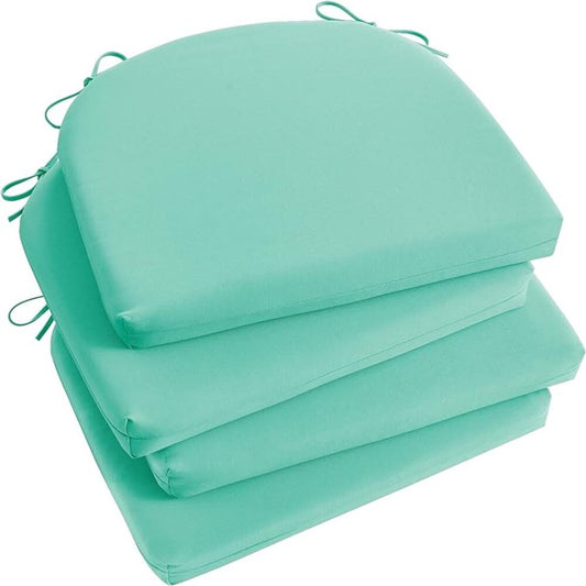 Cojín Para Silla Semi Redondo Turquesa