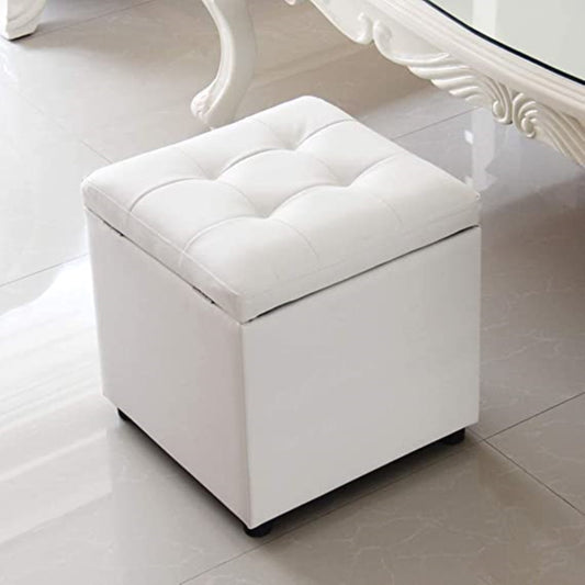 Puff Baúl 40 x 40 Blanco