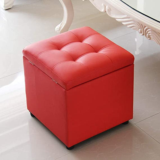 Puff Baúl 40 x 40 Rojo