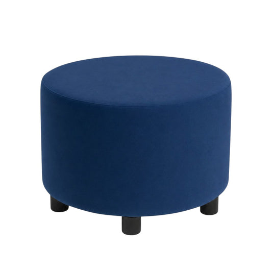 Puff Decorativo Redondo Azul