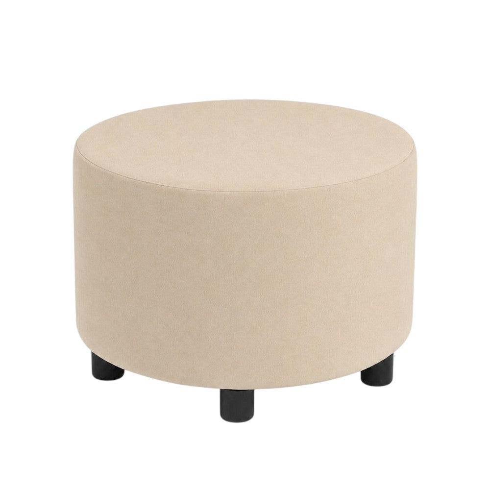 Puff Decorativo Redondo Beige