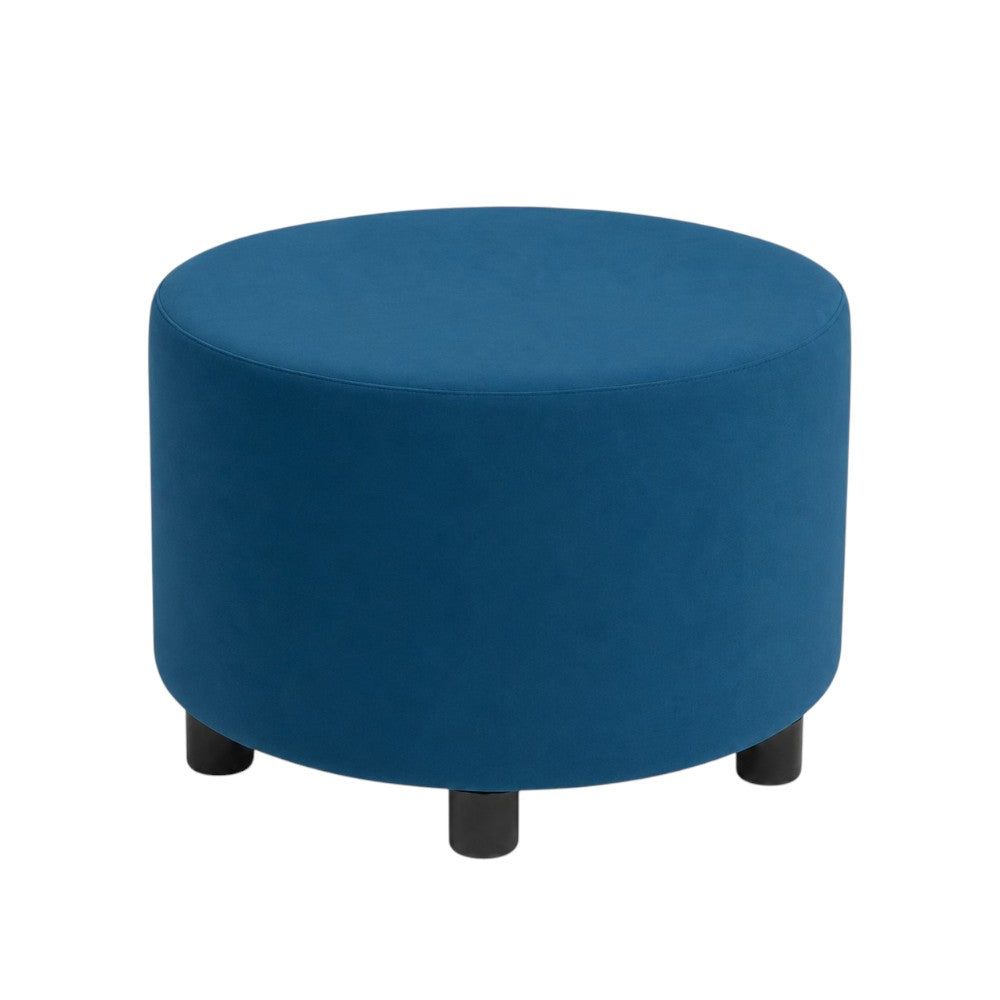 Puff Decorativo Redondo Turquesa