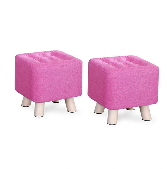 Puff Posa Pie Cuadrado Fucsia