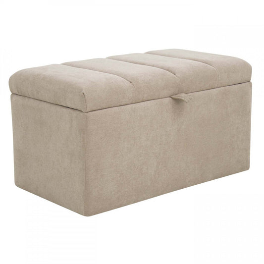 Puff Baúl Paneles 80x40 Beige