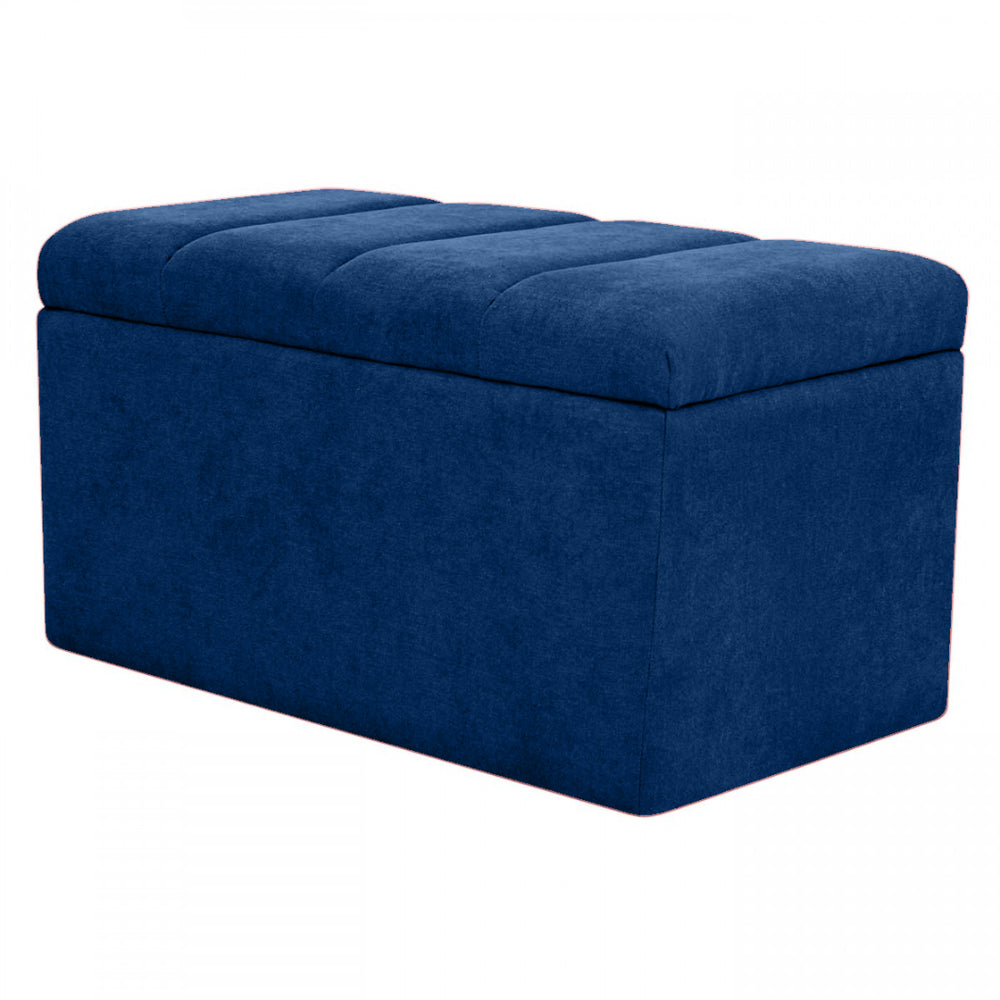 Puff Baúl Paneles 100x40 Azul