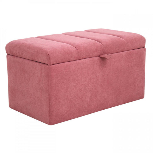 Puff Baúl Paneles 80x40 Rosado