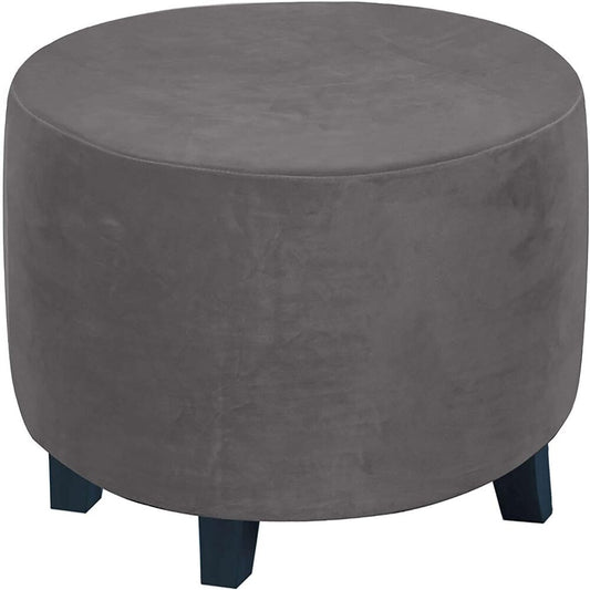 Puff Decorativo Redondo Gris