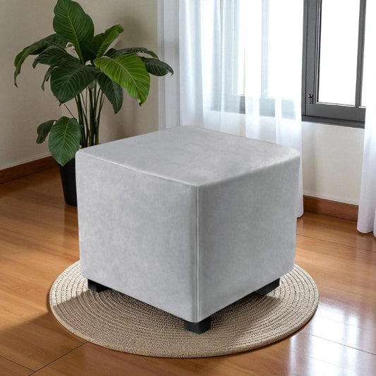 Puff Decorativo Gris Claro