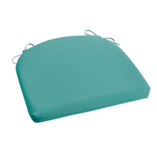 Cojín Para Silla Semi Redondo Turquesa