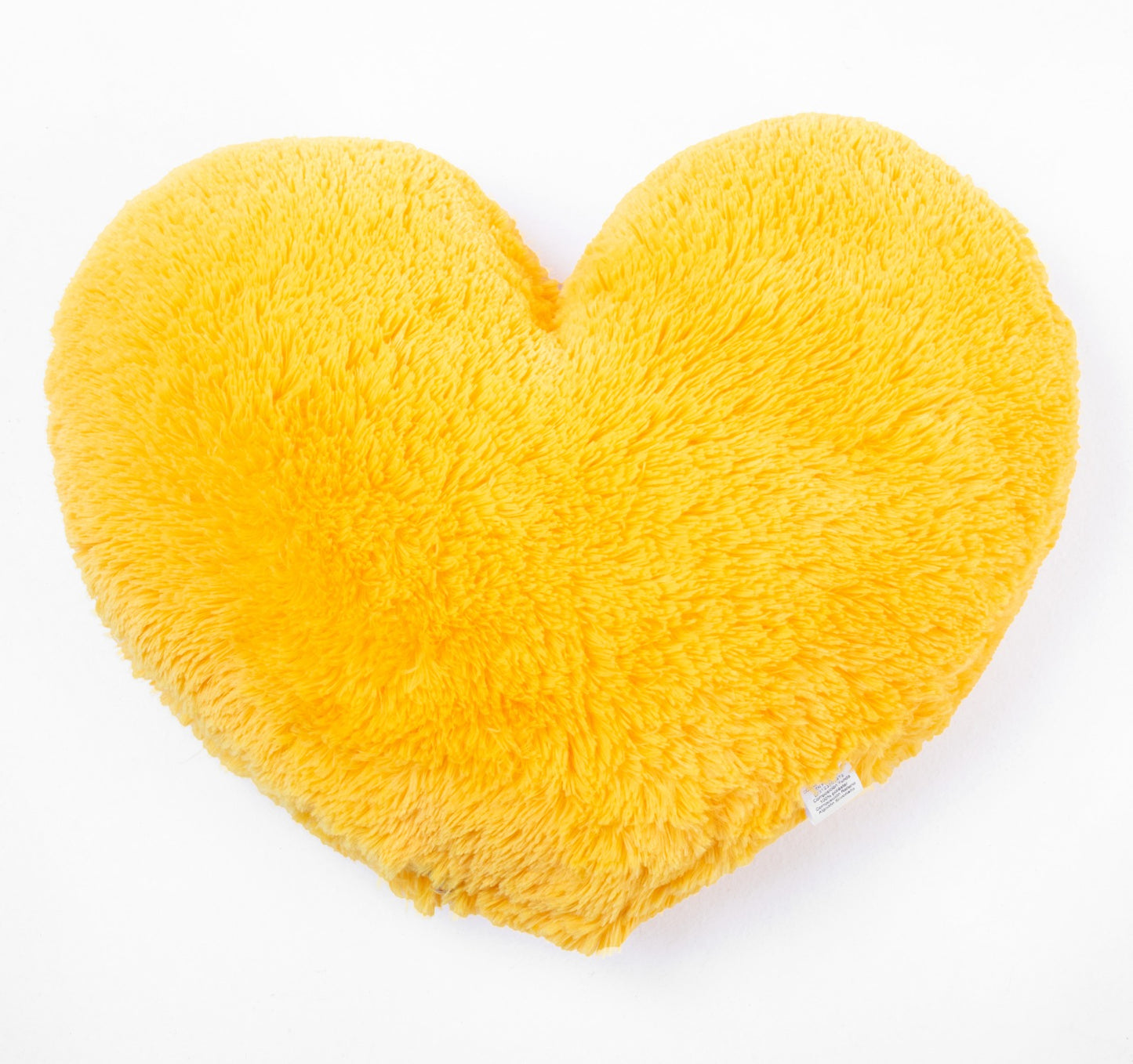 Cojín Corazón Peludo Amarillo