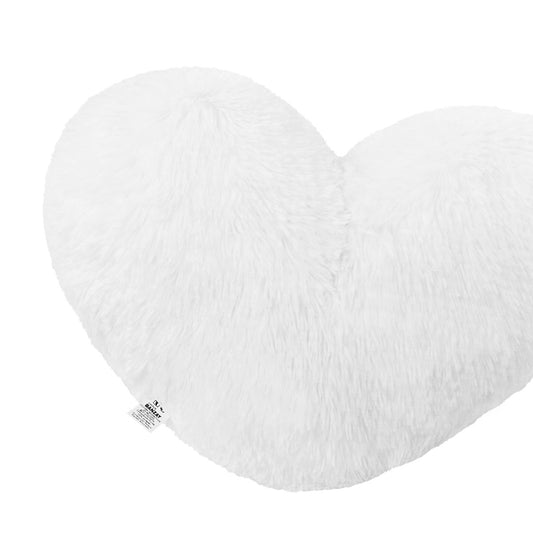 Cojín Corazón Peludo Blanco