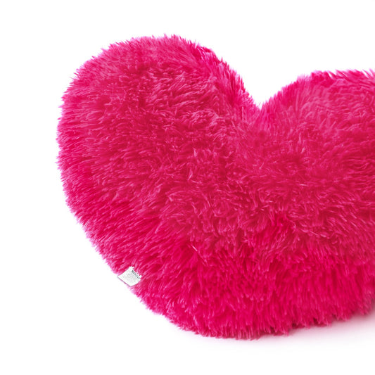 Cojín Corazón Peludo Fucsia