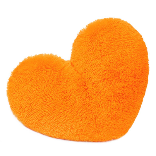 Cojín Corazón Peludo Naranja