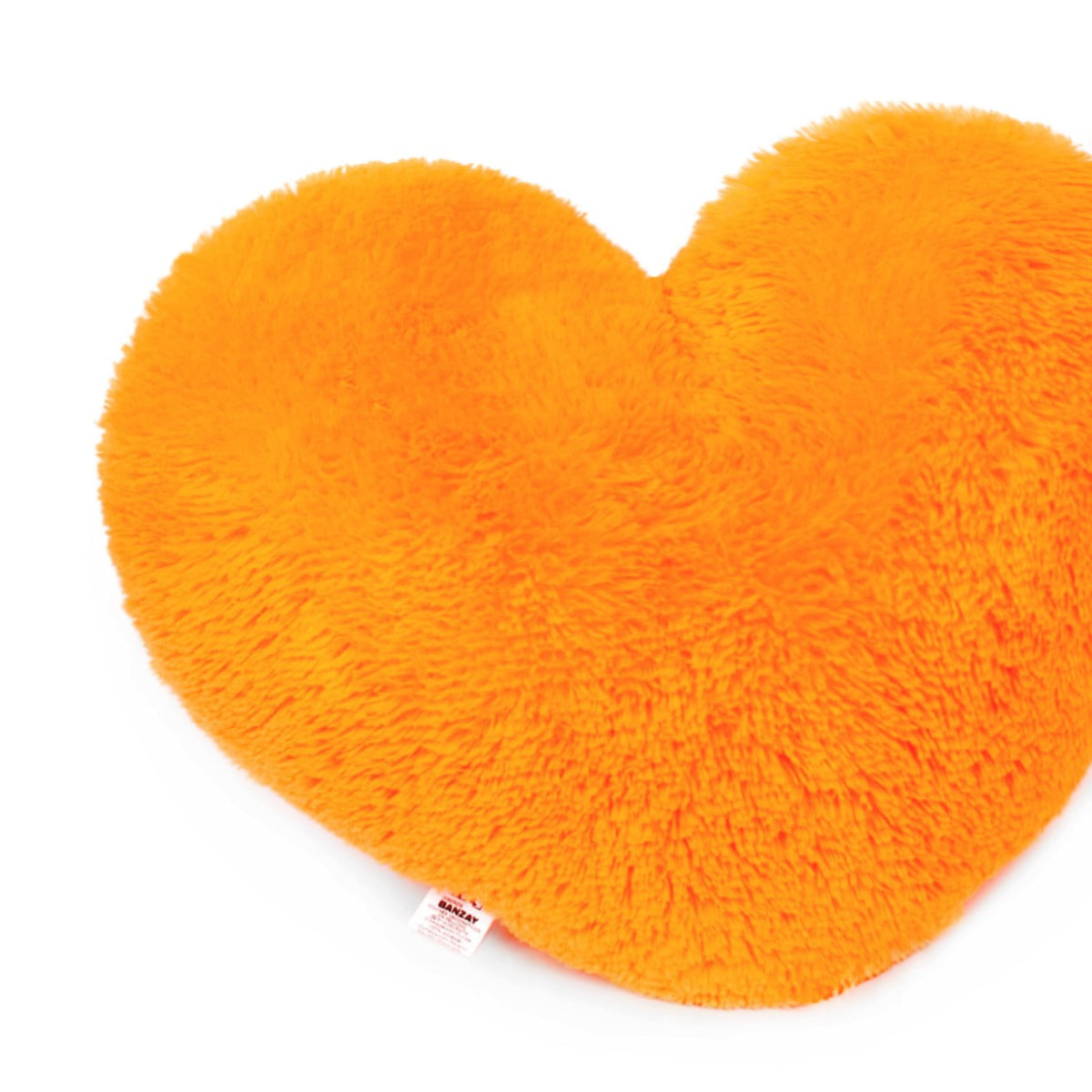 Cojín Corazón Peludo Naranja