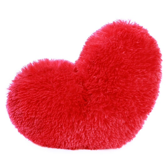 Cojín Corazón Peludo Rojo