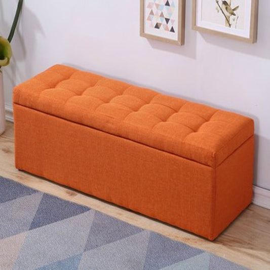 Puff Baúl 80x40 Naranja en Tela